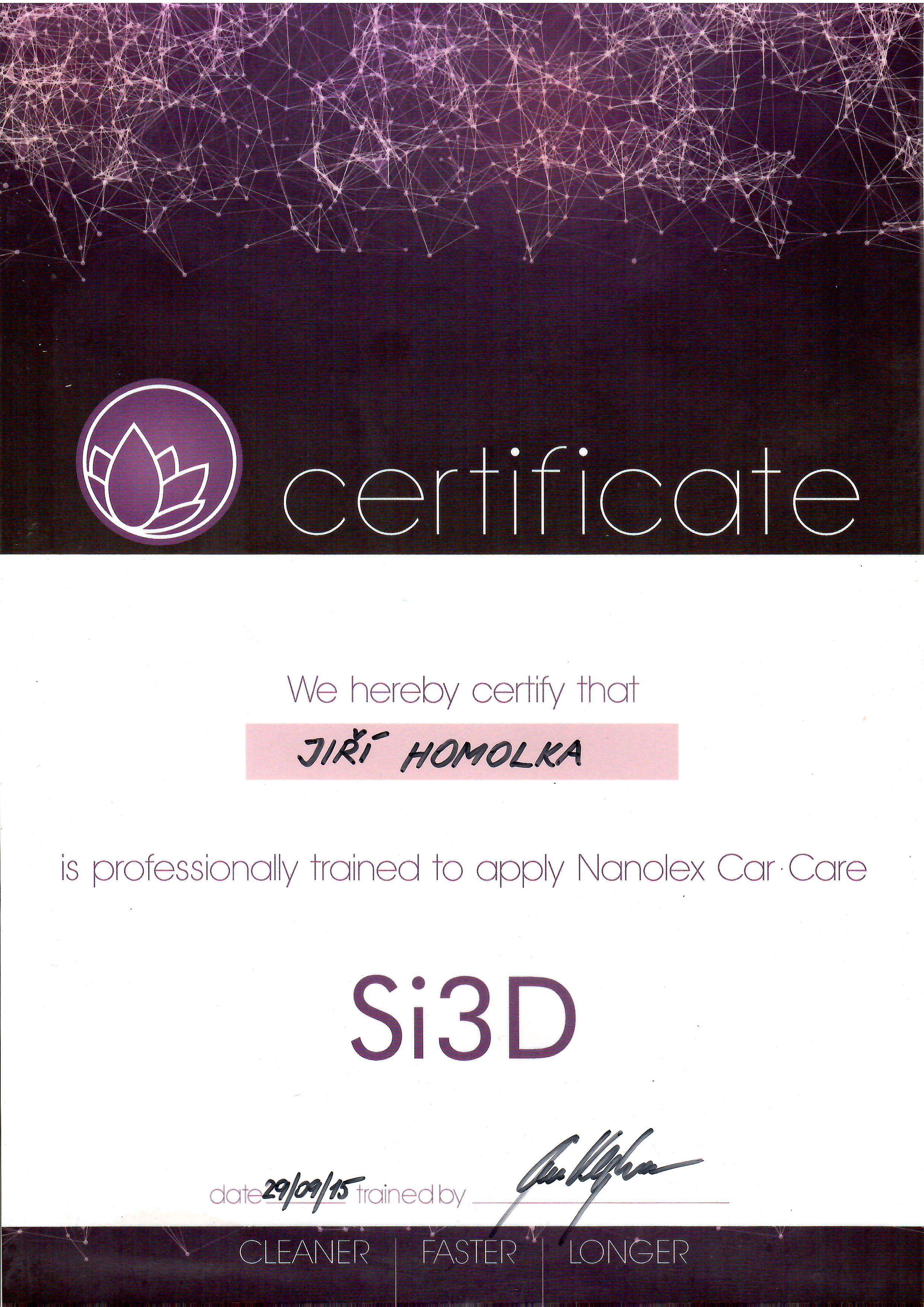 Certifikát 3