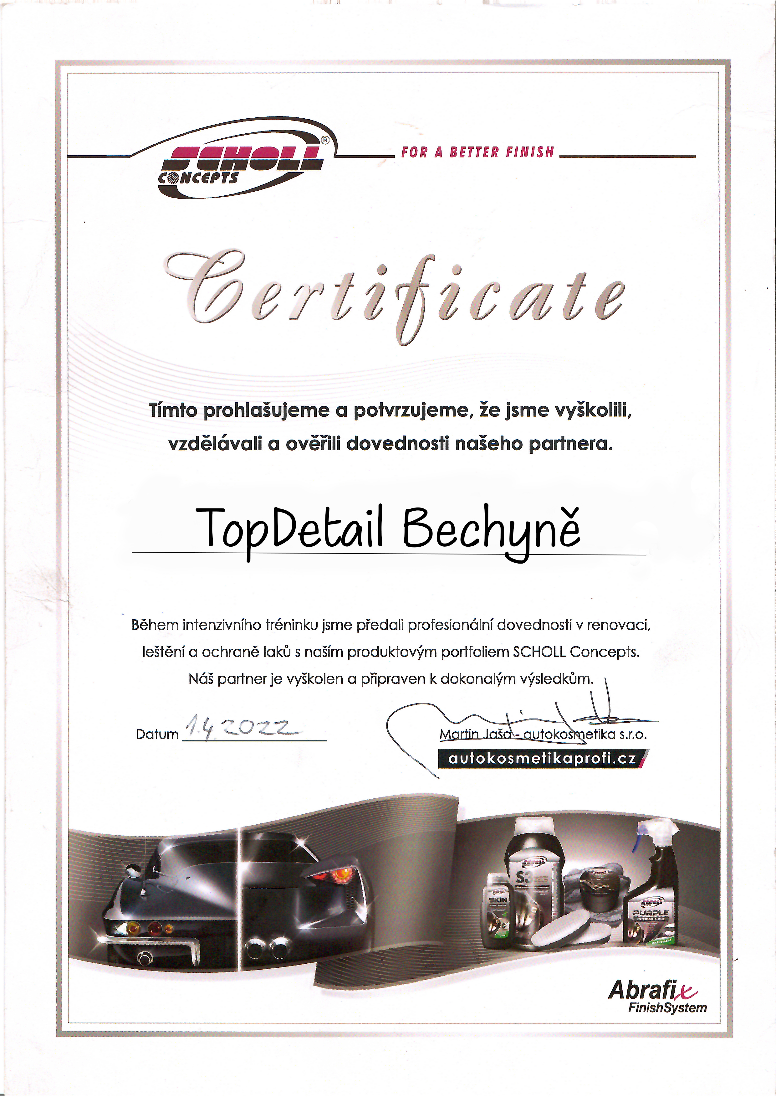 Certifikát 5